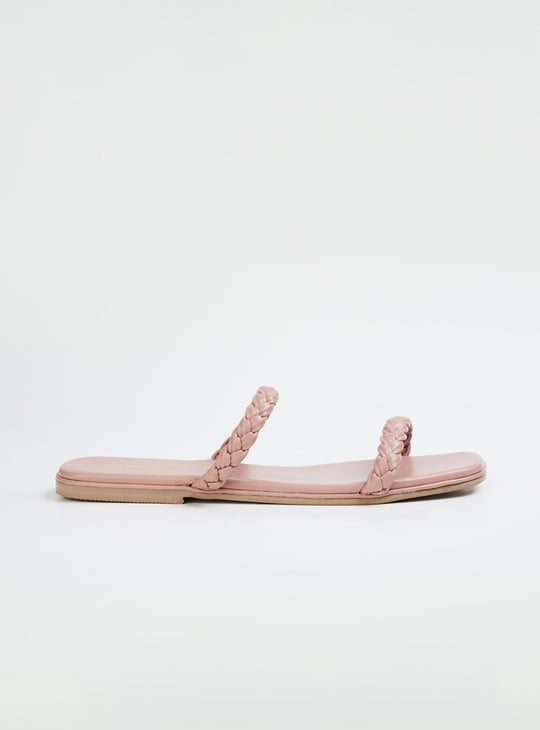 Women Braided Strap Flat Sandals