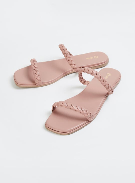 Women Braided Strap Flat Sandals
