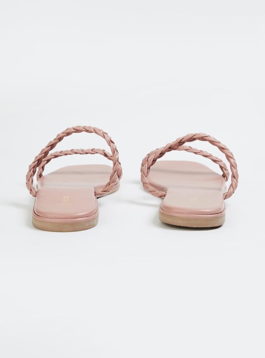 Women Braided Strap Flat Sandals