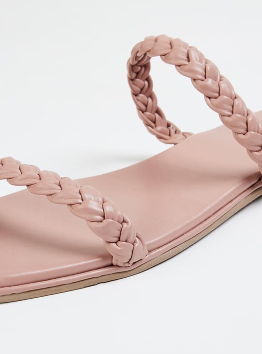 Women Braided Strap Flat Sandals