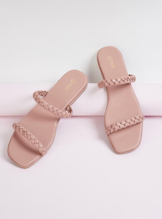 Women Braided Strap Flat Sandals