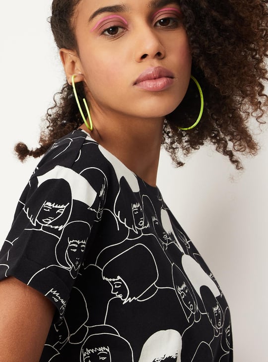 Women Cropped Graphic T-shirt