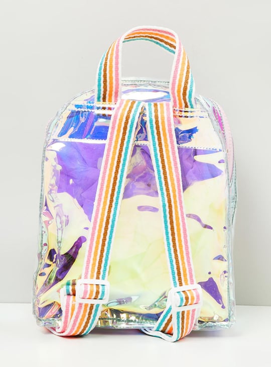 Girls Iridescent Zip-Around Backpack