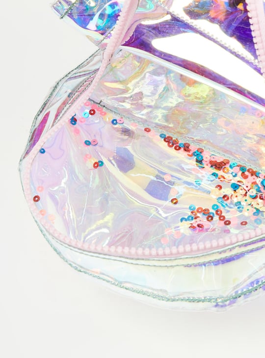 Girls Iridescent Zip-Around Backpack