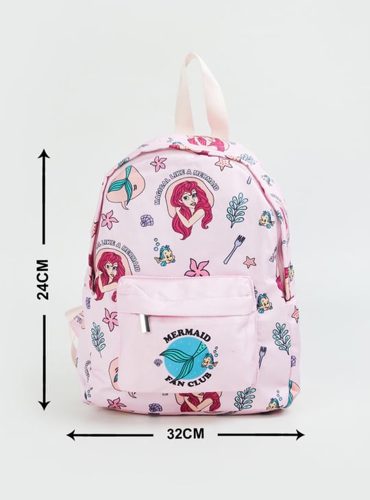 Girls Little Mermaid Printed Backpack