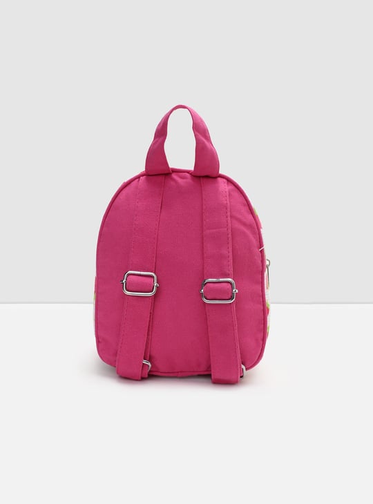 Girls Strawberry Printed Backpack