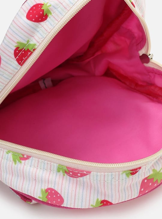 Girls Strawberry Printed Backpack