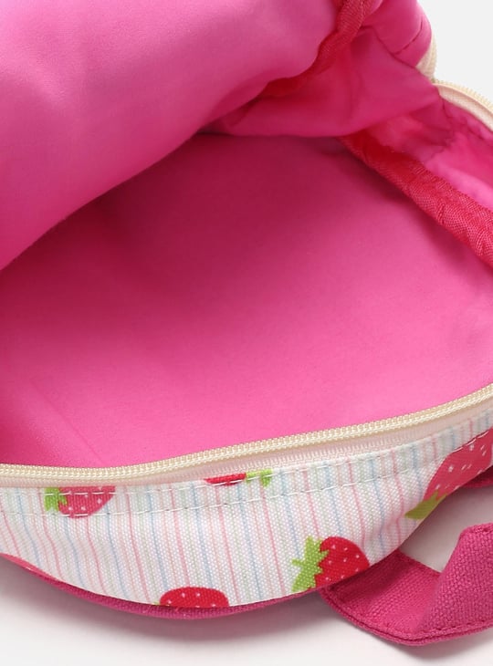 Girls Strawberry Printed Backpack