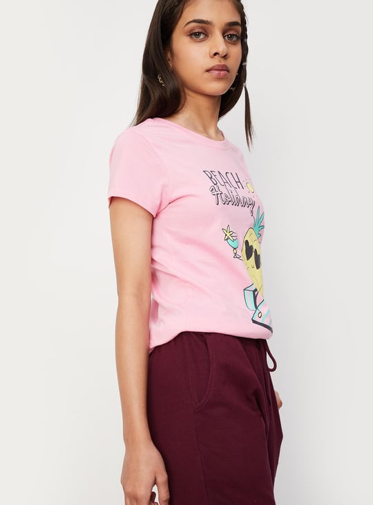 Girls Graphic Printed Cotton T-shirt