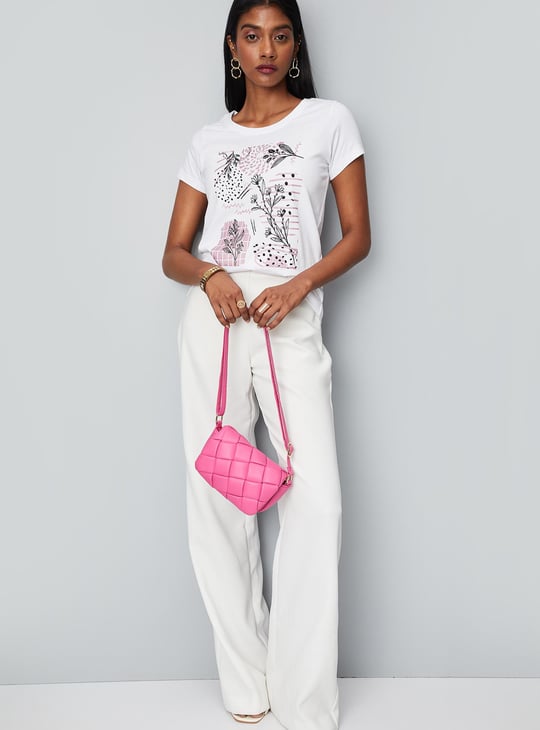 Women Round Neck Graphic T-shirt