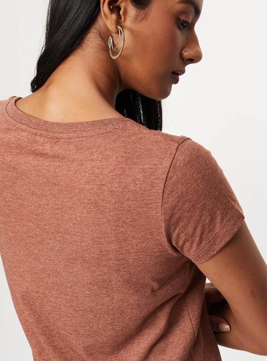 Women Round Neck Graphic T-shirt