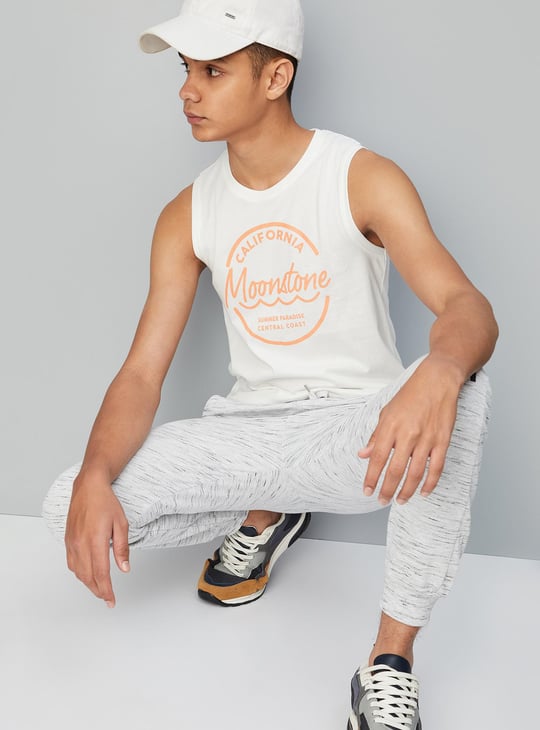 Boys Printed Sleeveless Cotton T-shirt
