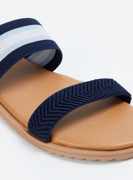 Women Striped Flat Sandals