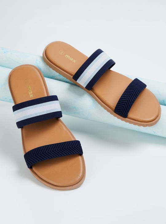 Women Striped Flat Sandals