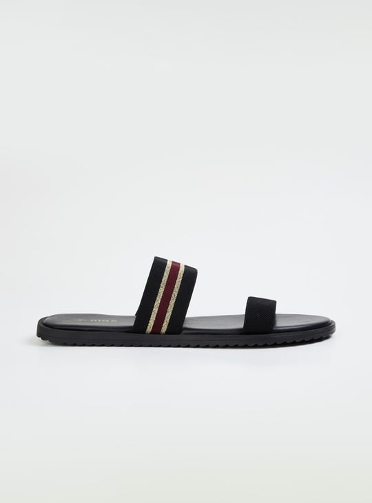 Women Striped Flat Sandals