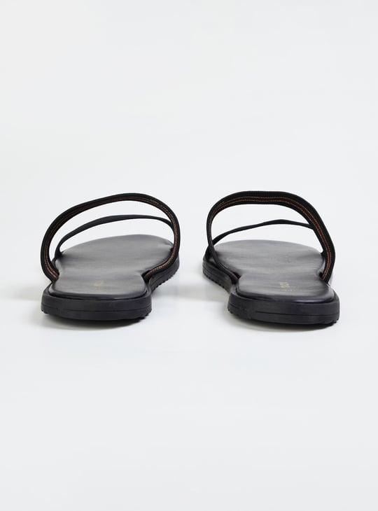 Women Striped Flat Sandals