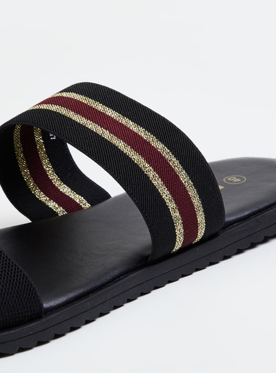 Women Striped Flat Sandals