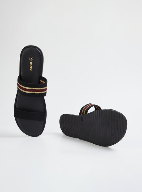 Women Striped Flat Sandals