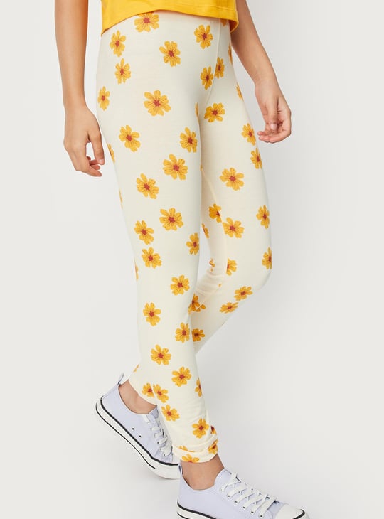 Girls Printed Full-Length Leggings