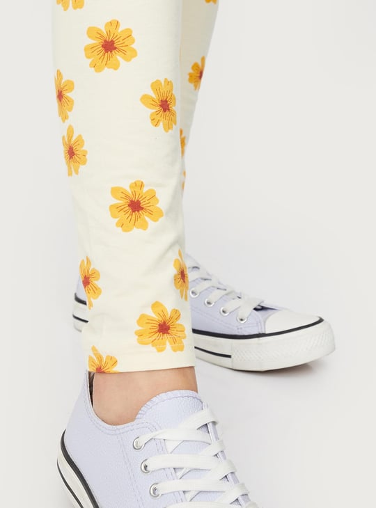 Girls Printed Full-Length Leggings