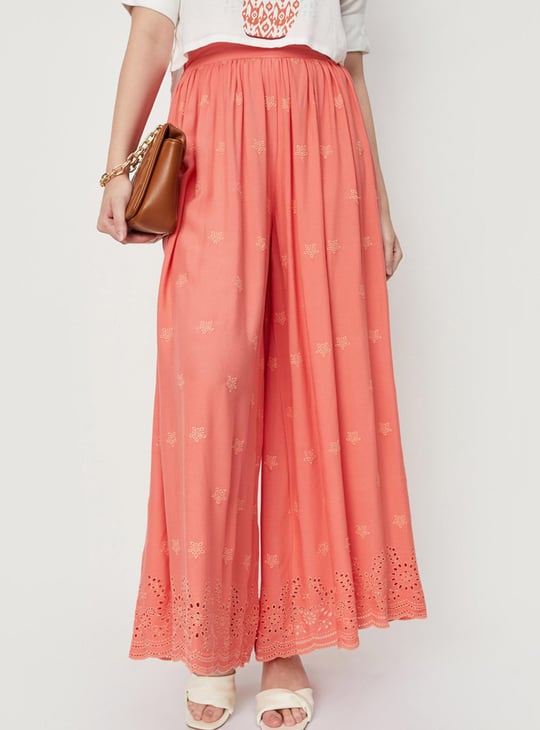 Women Schiffli Gathered Palazzos