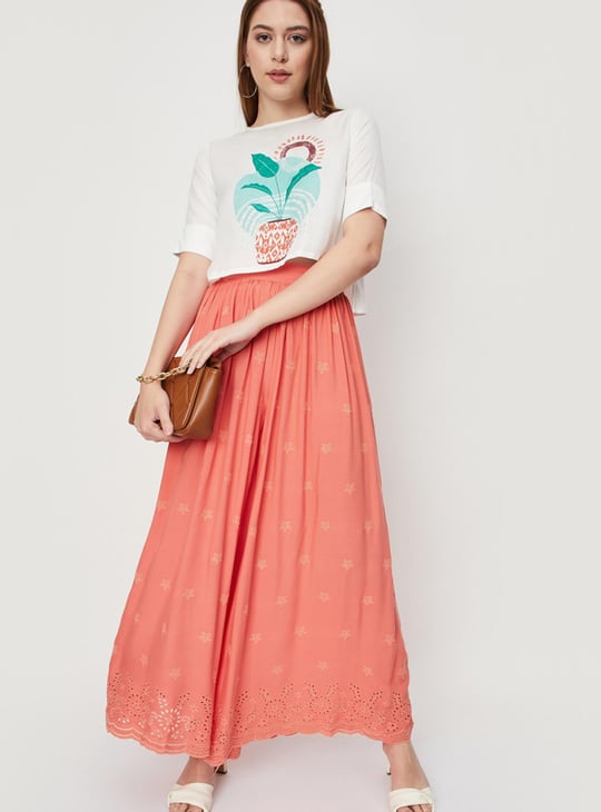 Women Schiffli Gathered Palazzos