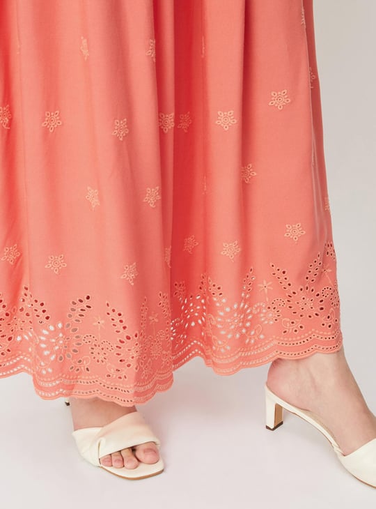 Women Schiffli Gathered Palazzos