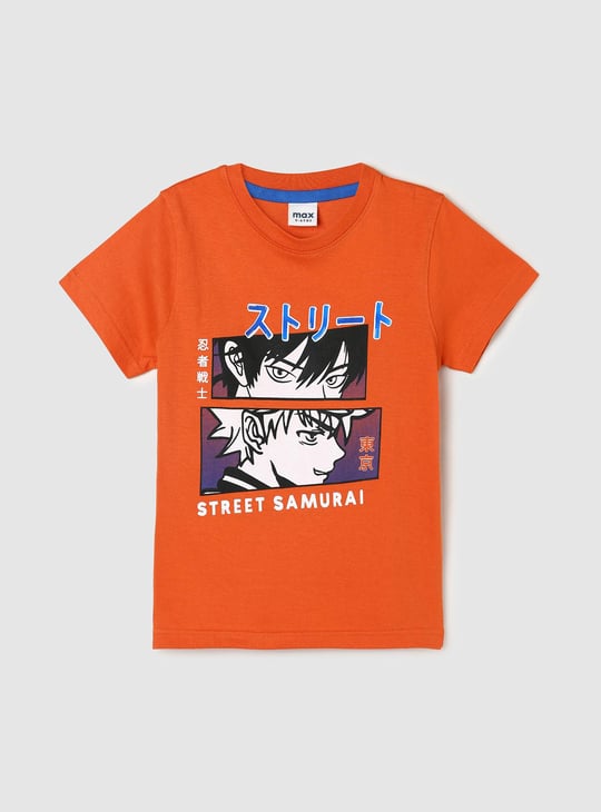 Boys Cotton Graphic T-shirt