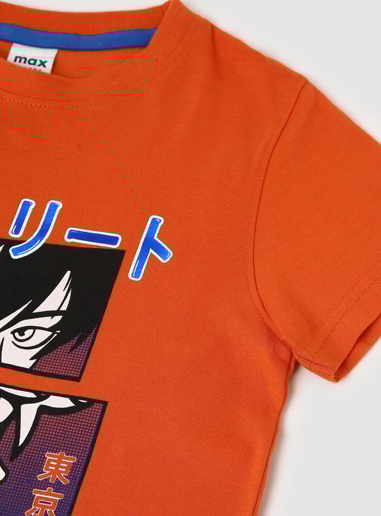Boys Cotton Graphic T-shirt