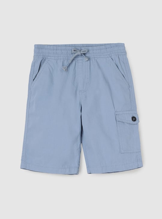 Boys Solid Bermuda Shorts