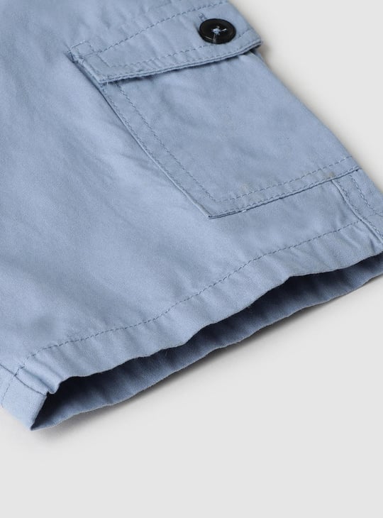 Boys Solid Bermuda Shorts