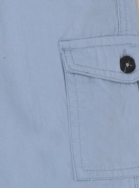 Boys Solid Bermuda Shorts
