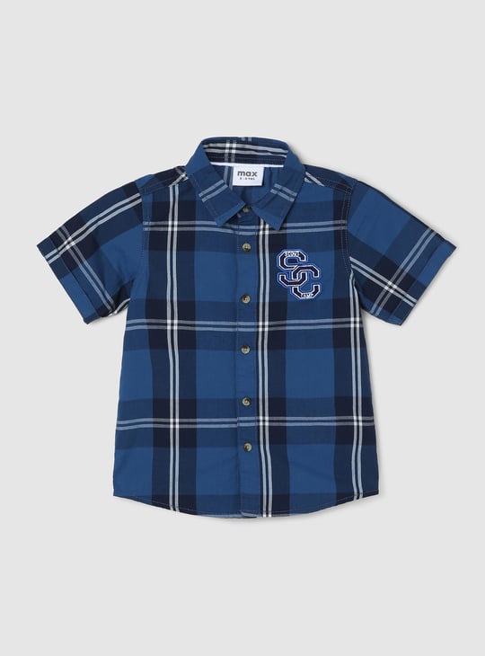Boys Checked Cotton Shirt