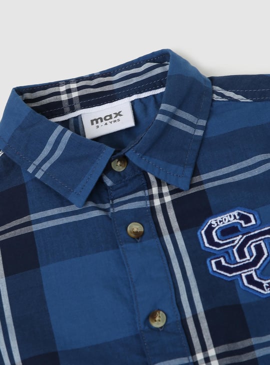 Boys Checked Cotton Shirt