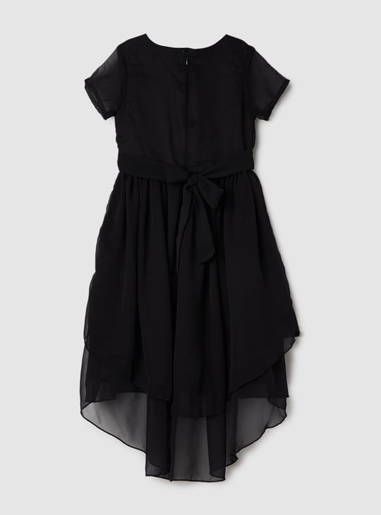 Girls Sequinned Layered Dress