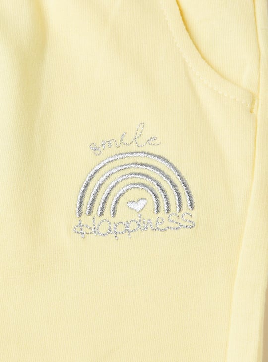 Girls Solid Drawstring Waist Joggers