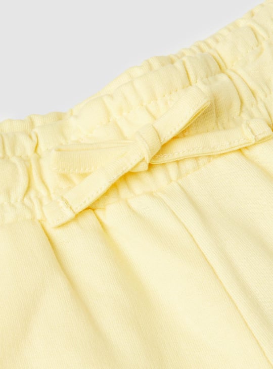 Girls Solid Drawstring Waist Joggers