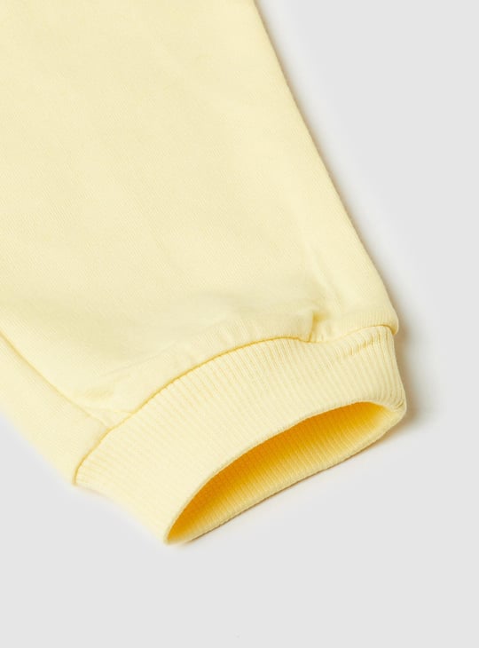 Girls Solid Drawstring Waist Joggers