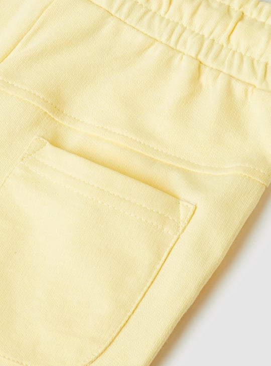 Girls Solid Drawstring Waist Joggers