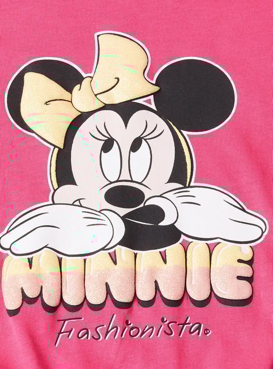 Girls Minnie Mouse Elasticated Hem T-shirt