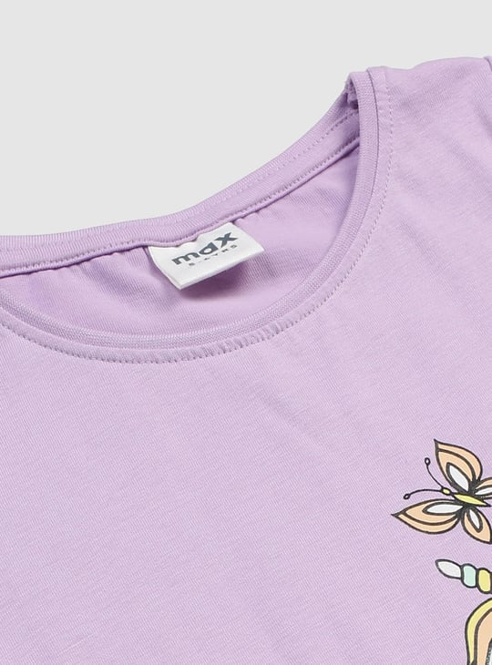 Girls Unicorn Printed T-shirt