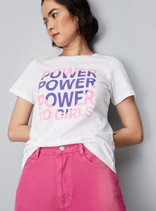 Women Slogan Printed T-shirt