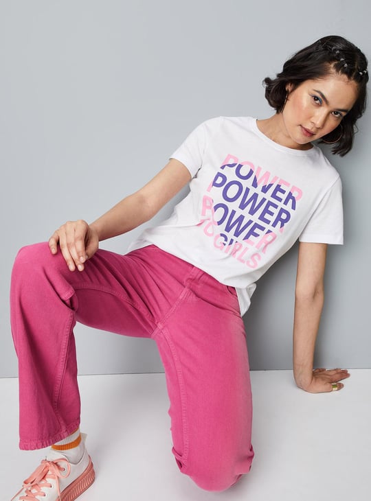 Women Slogan Printed T-shirt
