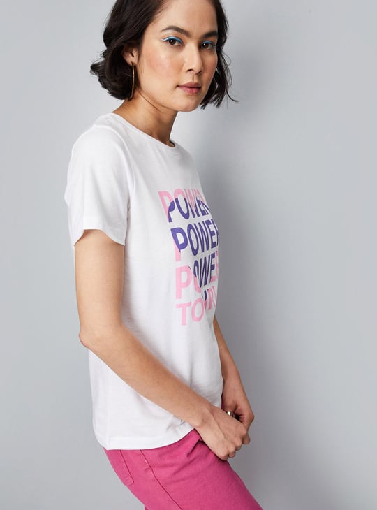 Women Slogan Printed T-shirt