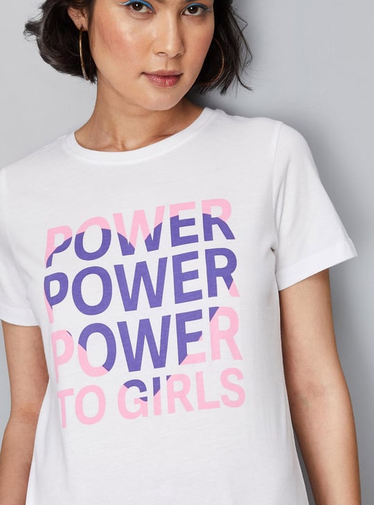 Women Slogan Printed T-shirt