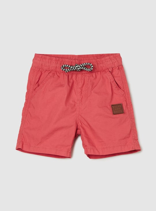 Boys Solid Cotton Shorts