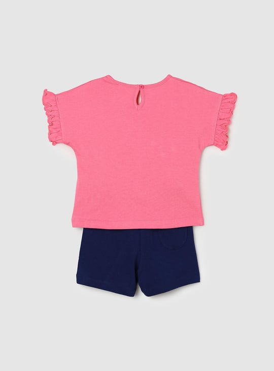 Girls Printed Sleepwear Shorts Set