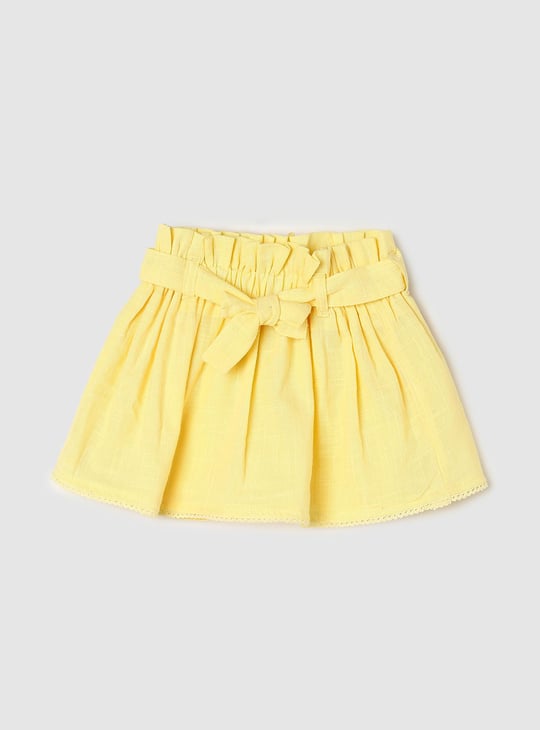 Girls Belted A-line Skirt