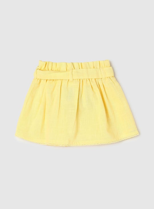 Girls Belted A-line Skirt