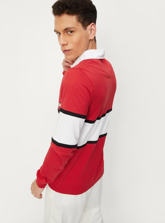 Men Colourblock Polo T-shirt